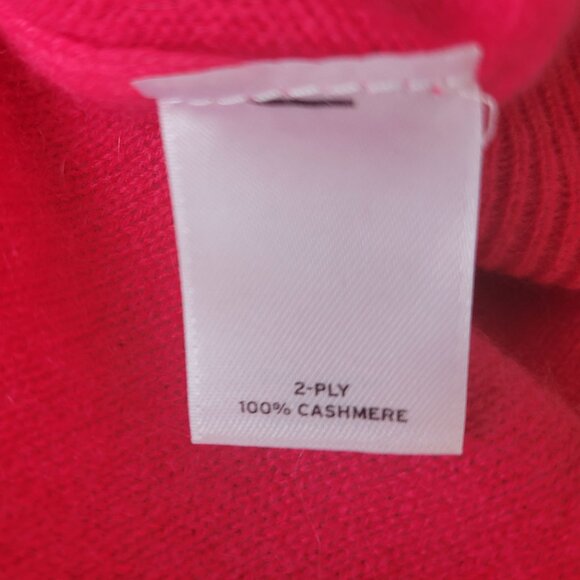 Nordstrom Halogen Size M 2-Ply 100% Cashmere Hot Pink Pullover Sweater - Picture 5 of 11